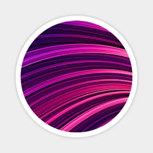 Hot Pink & Purple Burst Wave Colorful Abstract Stripes Magnet